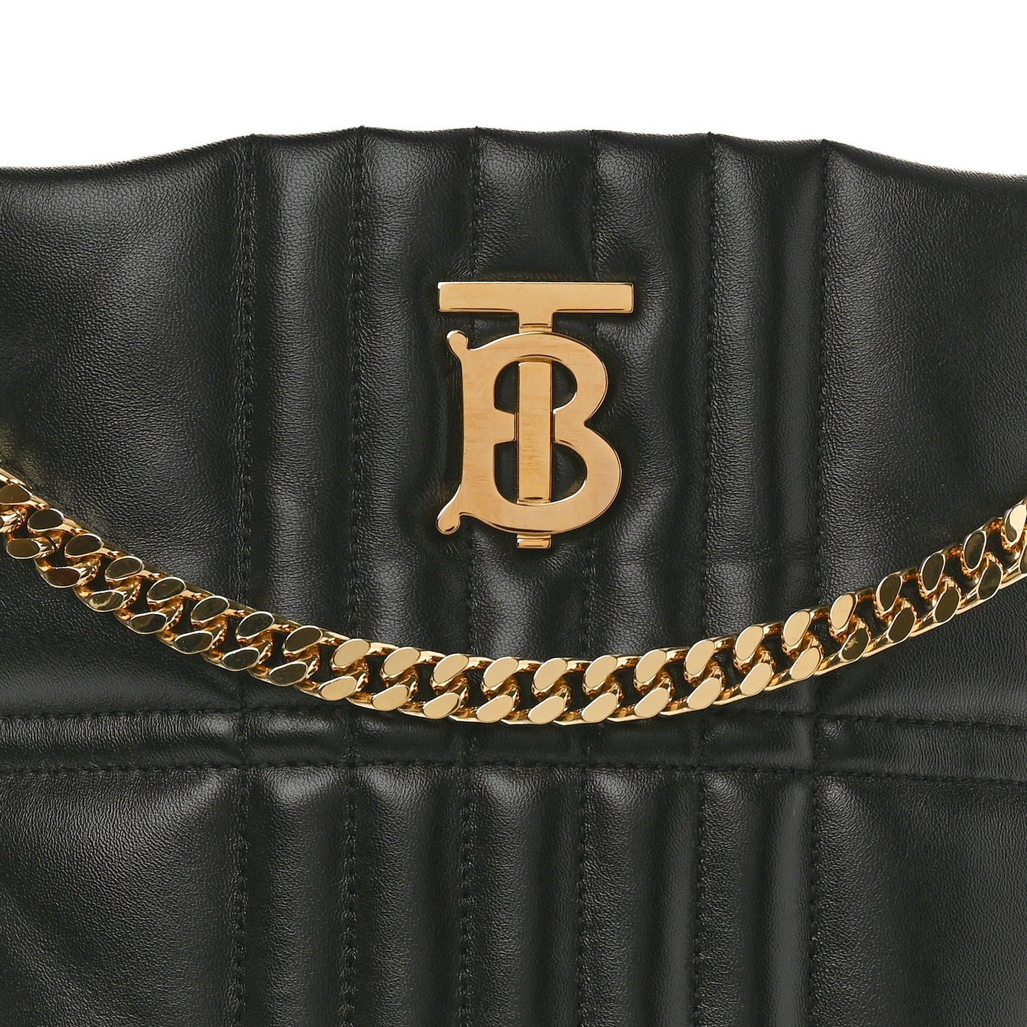 Lambskin Quilted Small Lola Bucket Bag Black