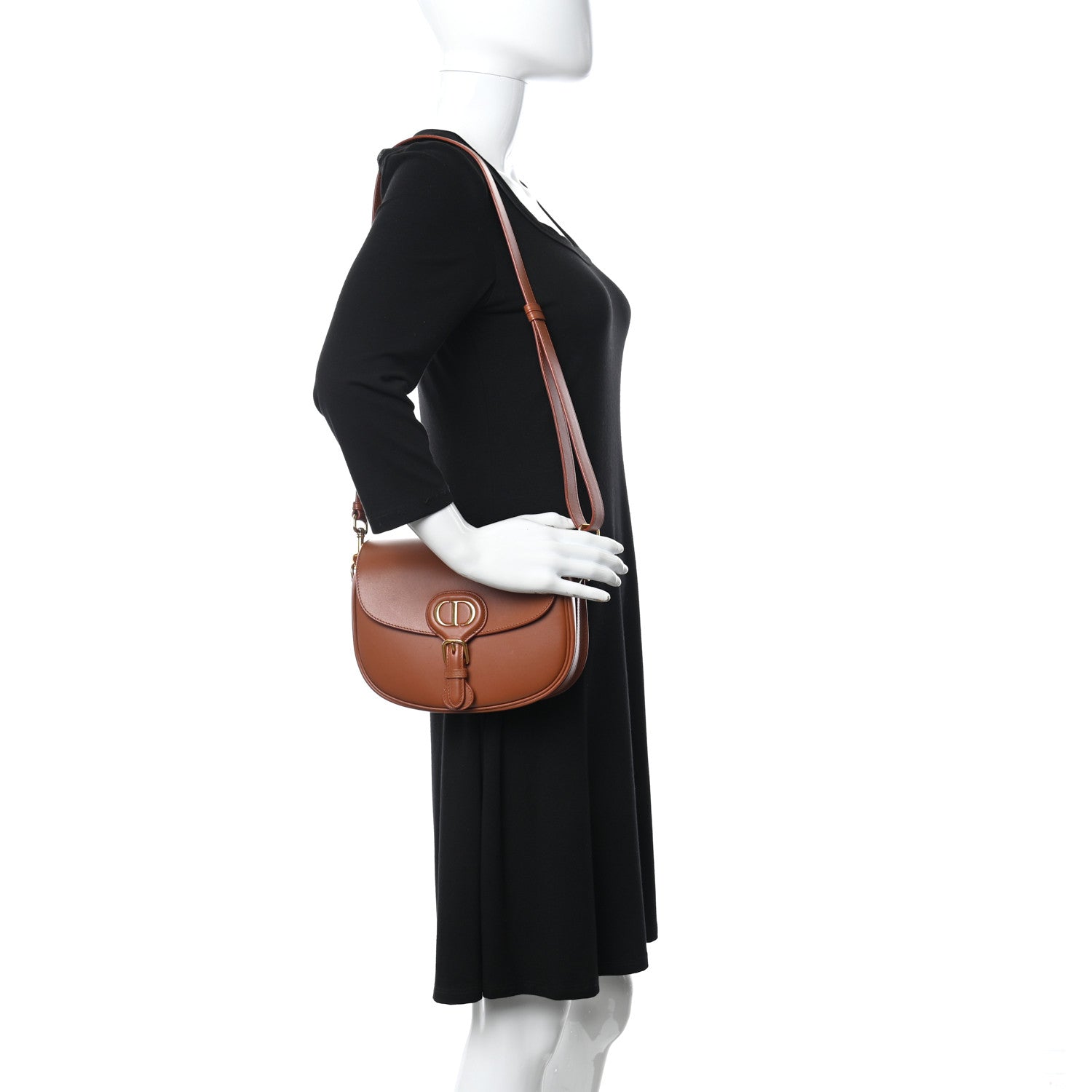 Christian Dior Box Calfskin Medium Bobby Flap Dark Tan 2 of 12