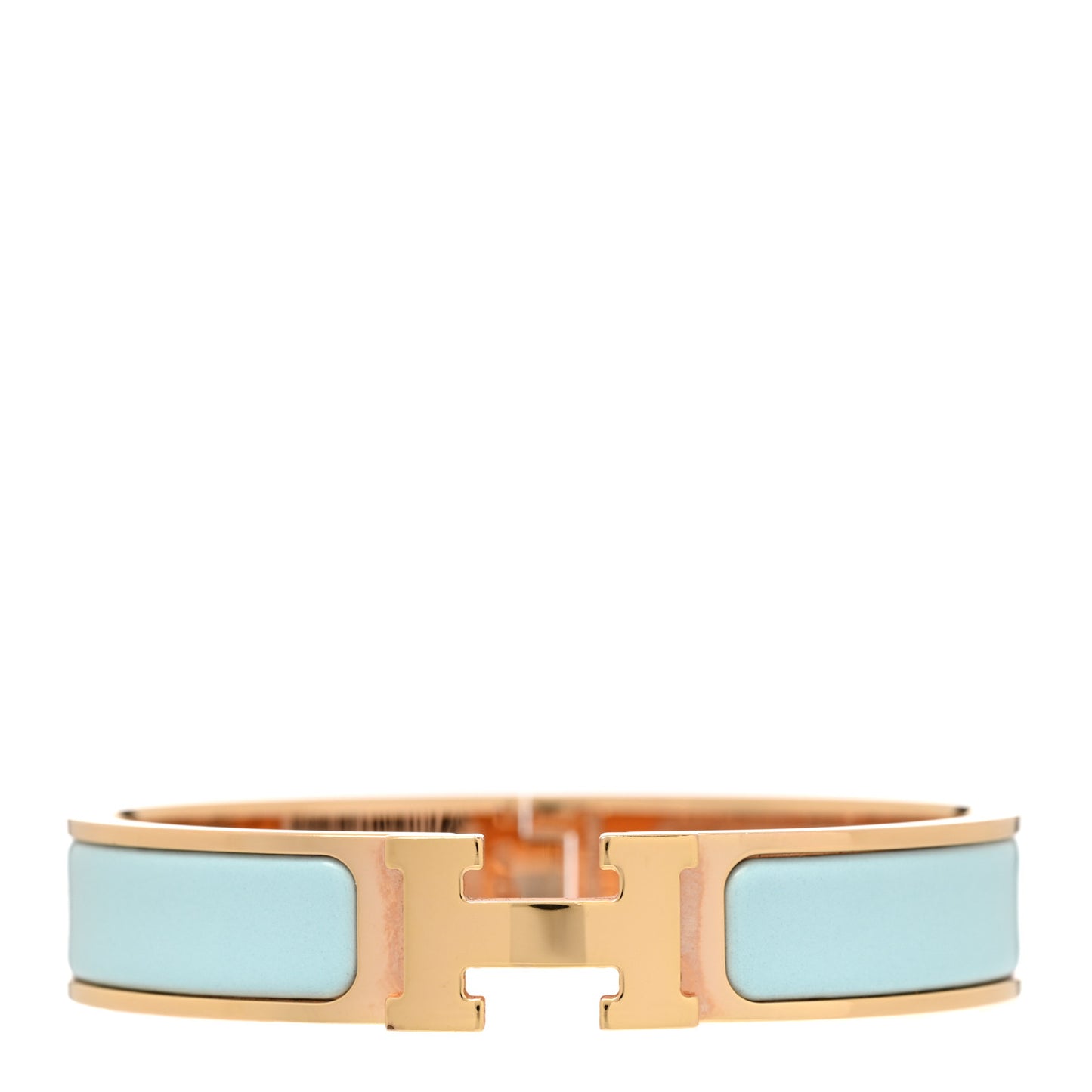 Enamel Narrow Clic Clac H Bracelet PM Bleu Glacier