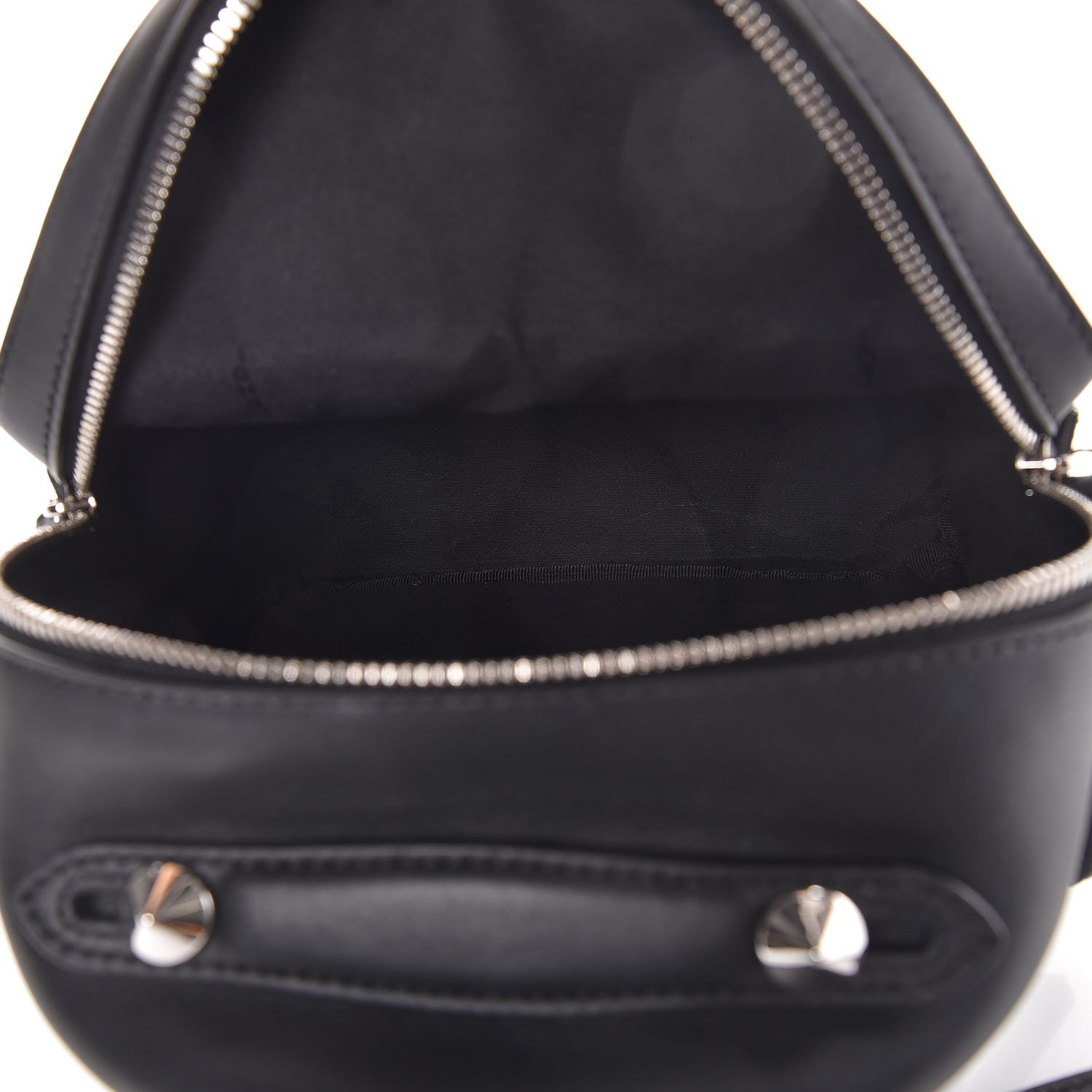 Fendi Vitello Century Fun Fair Metal Studded Mini Backpack Black Multicolor 6 of 19