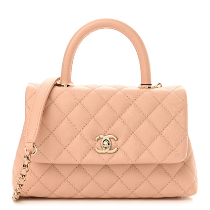 Chanel Caviar Quilted Mini Coco Handle Flap Light Pink 1 of 9