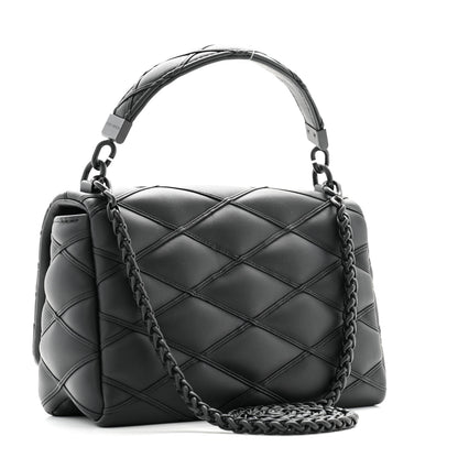 Louis Vuitton Lambskin Malletage Monochrome Top Handle GO-14 MM Black 4 of 10