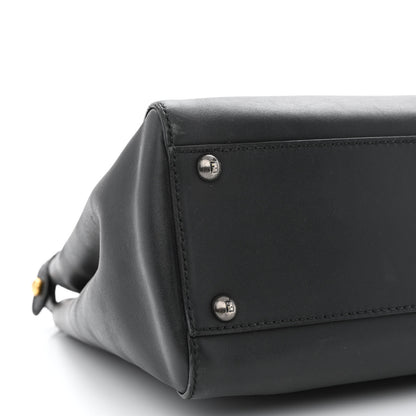 Fendi Vitello Suede Medium Peekaboo Iconic Satchel Black 10 of 11