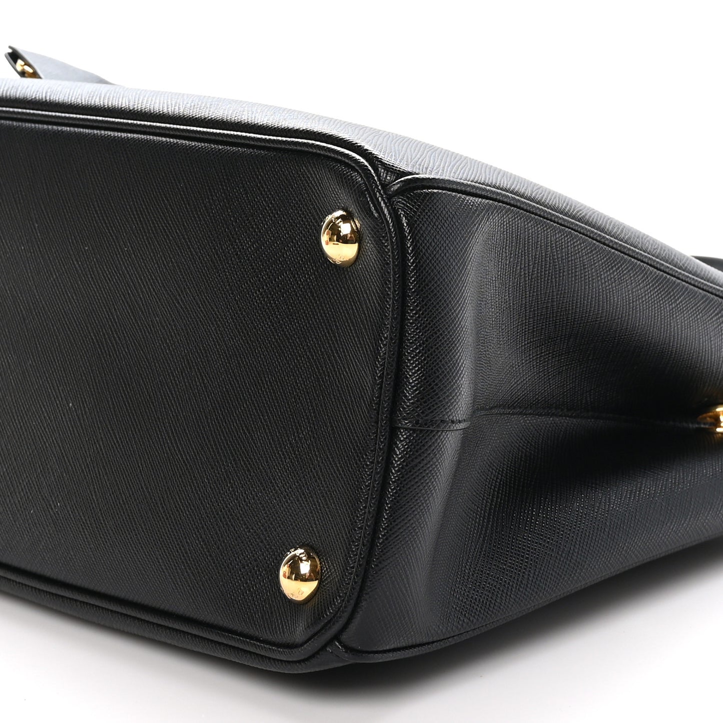Saffiano Small Galleria Double Zip Tote Black