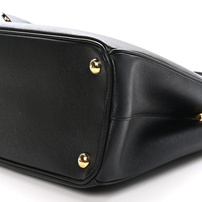 Prada Saffiano Small Galleria Double Zip Tote Black 9 of 9