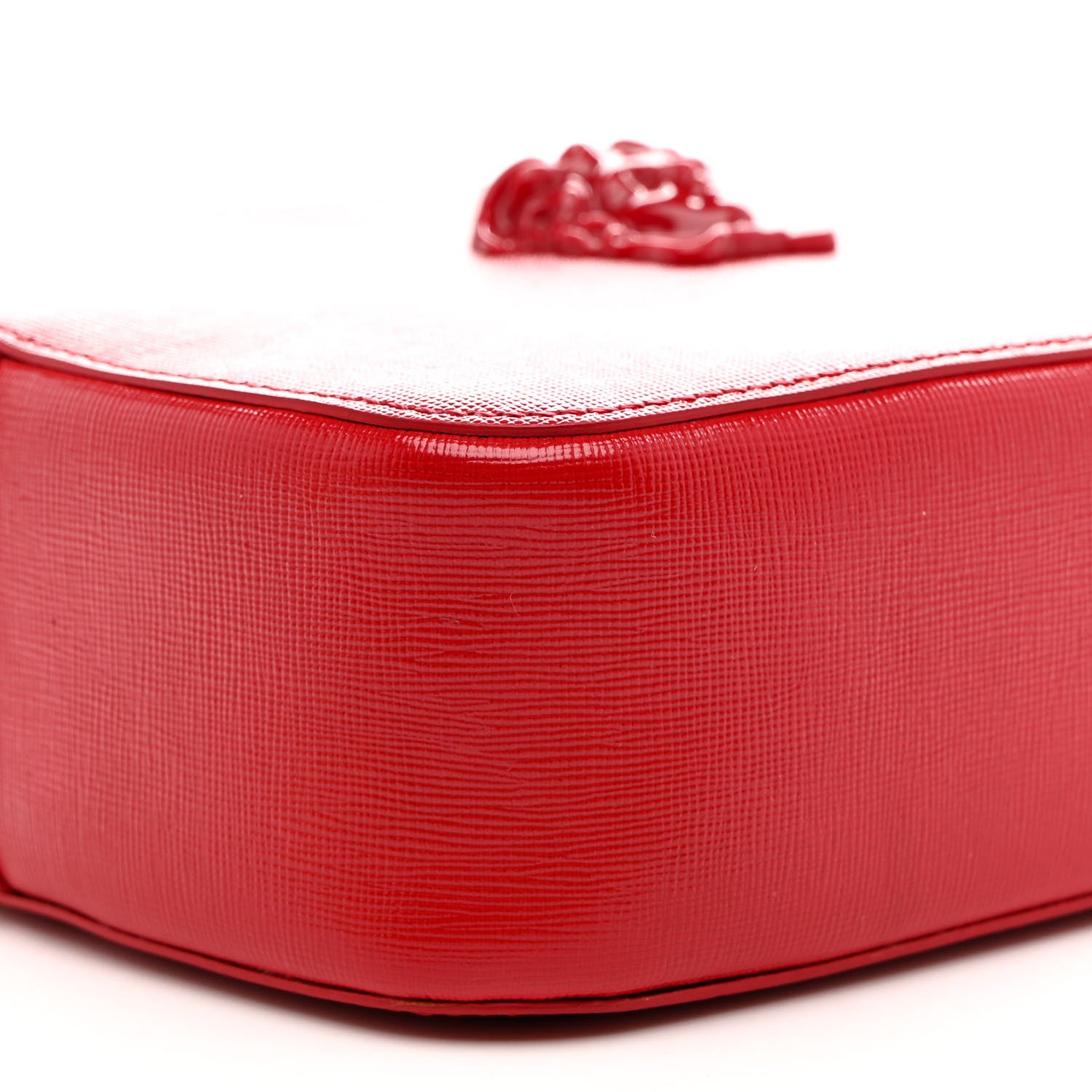 Versace Grained Calfskin Medusa Camera Bag Red 9 of 10