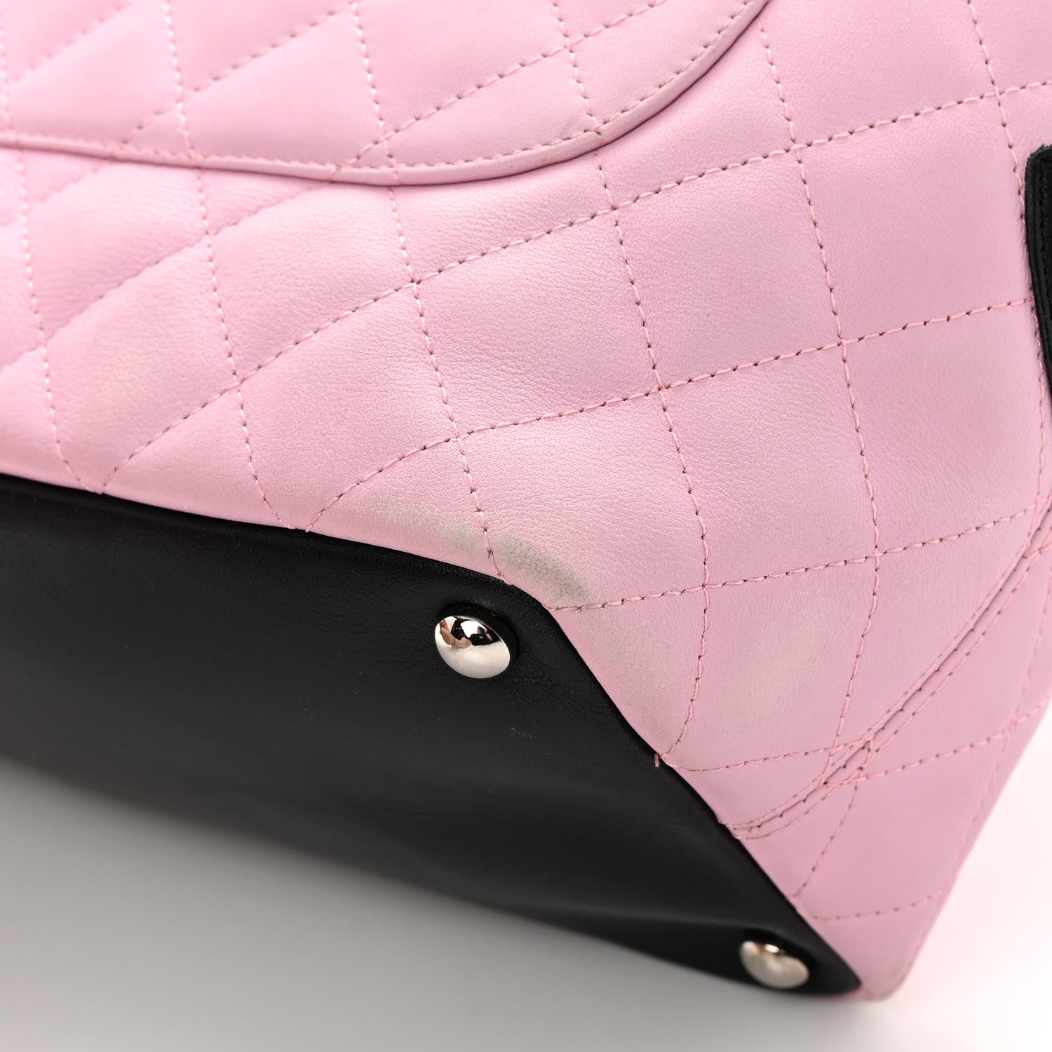 Chanel Calfskin Quilted Medium Cambon Tote Pink Black 11 of 16