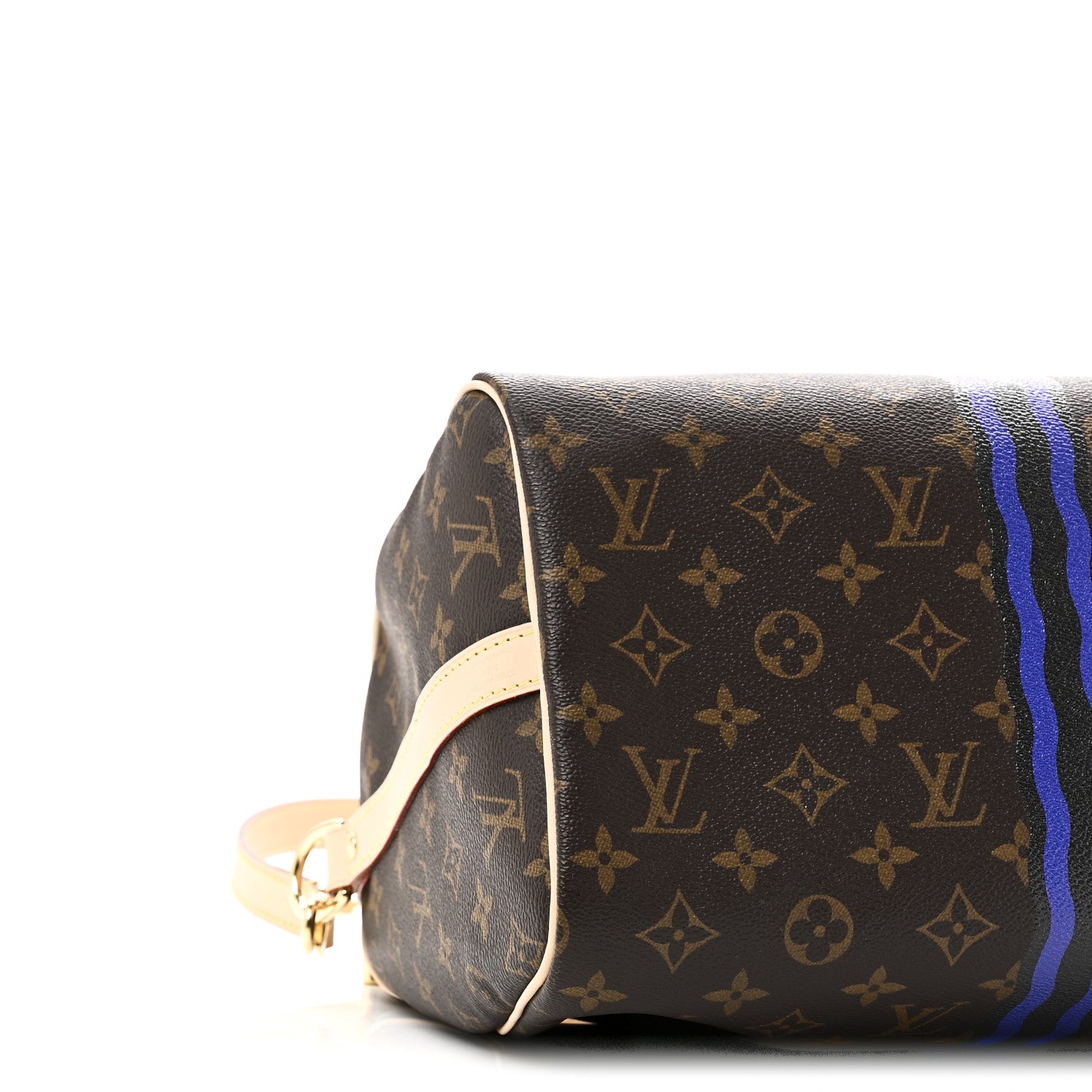 Louis Vuitton Mon Monogram Speedy Bandouliere 30 Indigo Blue Khaki 8 of 9