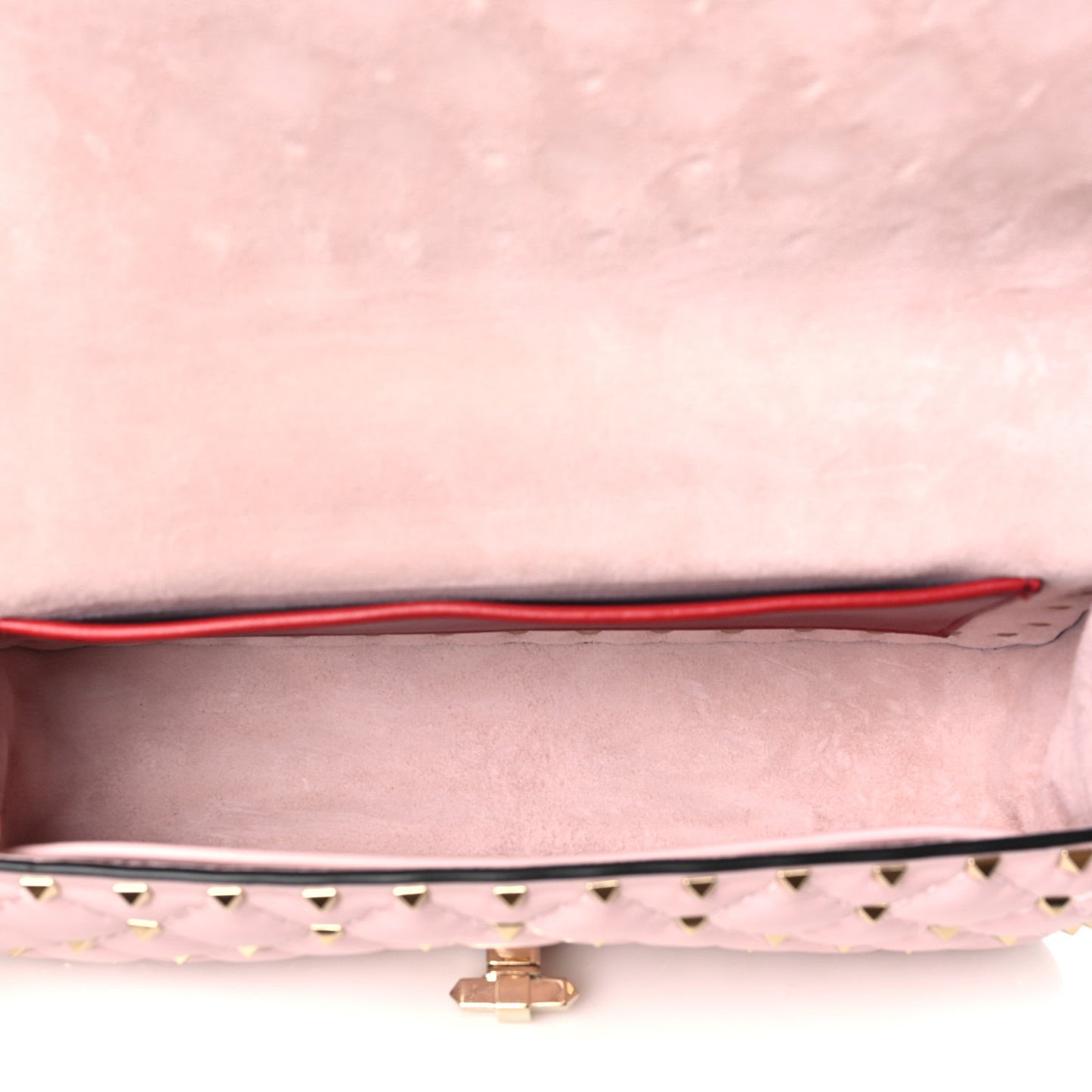 Calfskin Rockstud Spike Convertible Shoulder Bag Light Pink