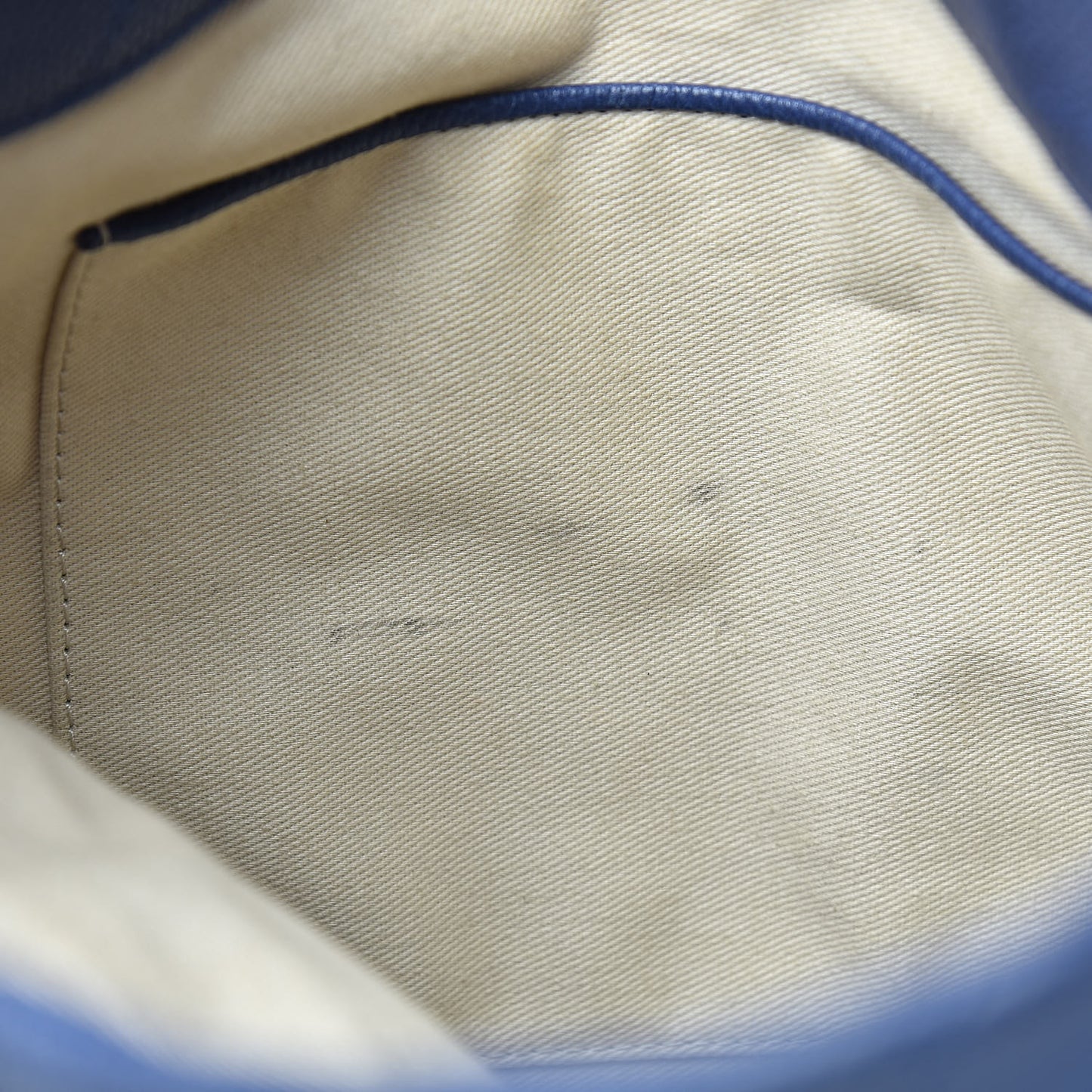 Grained Calfskin CC Pocket Tote Navy Blue