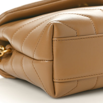 Saint Laurent Calfskin Y Quilted Monogram Toy Loulou Crossbody Bag Natural Tan 9 of 11