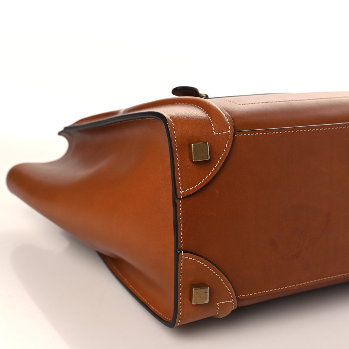 Natural Calfskin Micro Luggage Tan