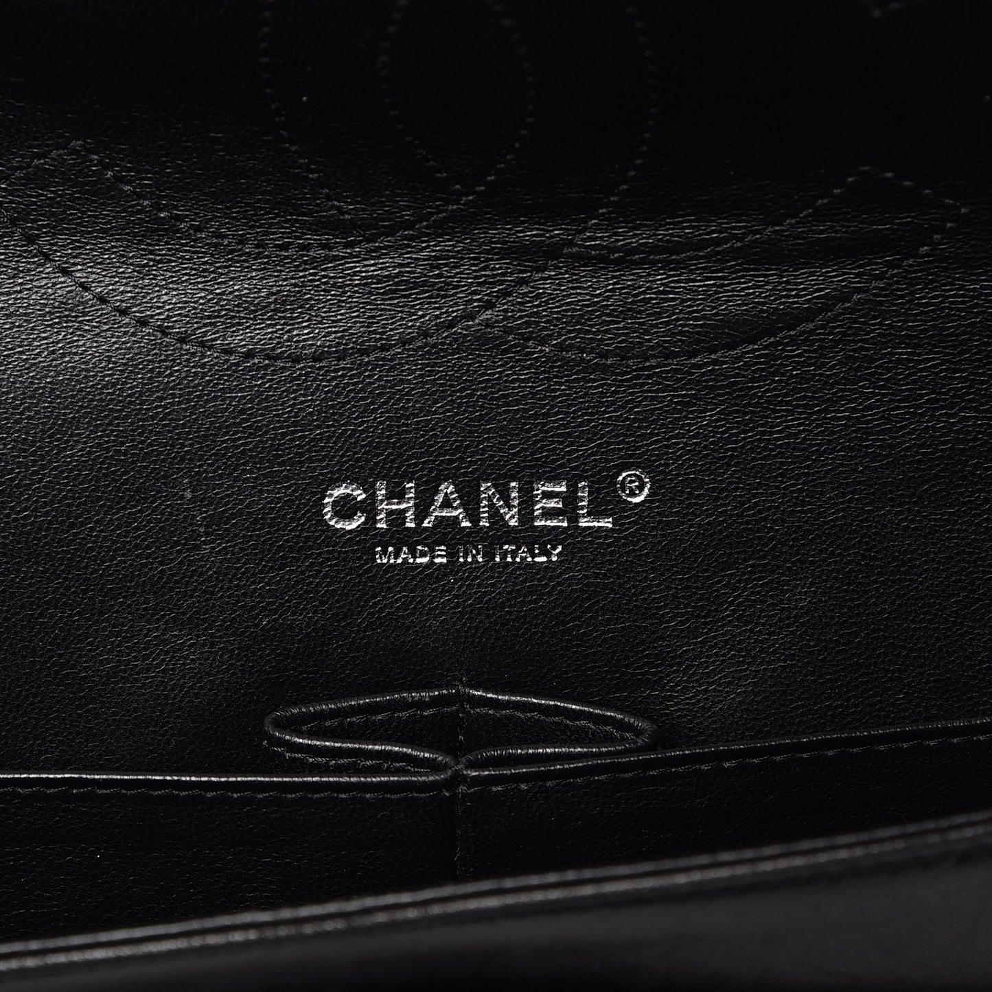 Patent Quilted Jumbo Double Flap Black
