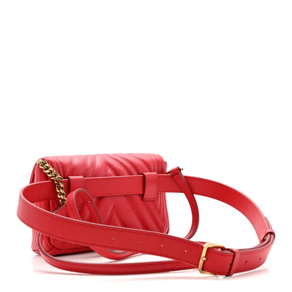 MCM Calfskin Quilted Small Patricia Belt Bag Ruby Red 2 of 15