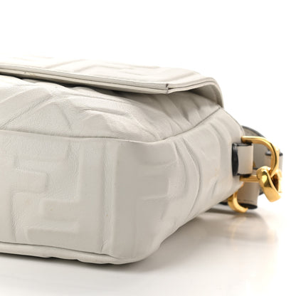 Fendi Nappa FF 1974 Embossed Baguette White 8 of 10