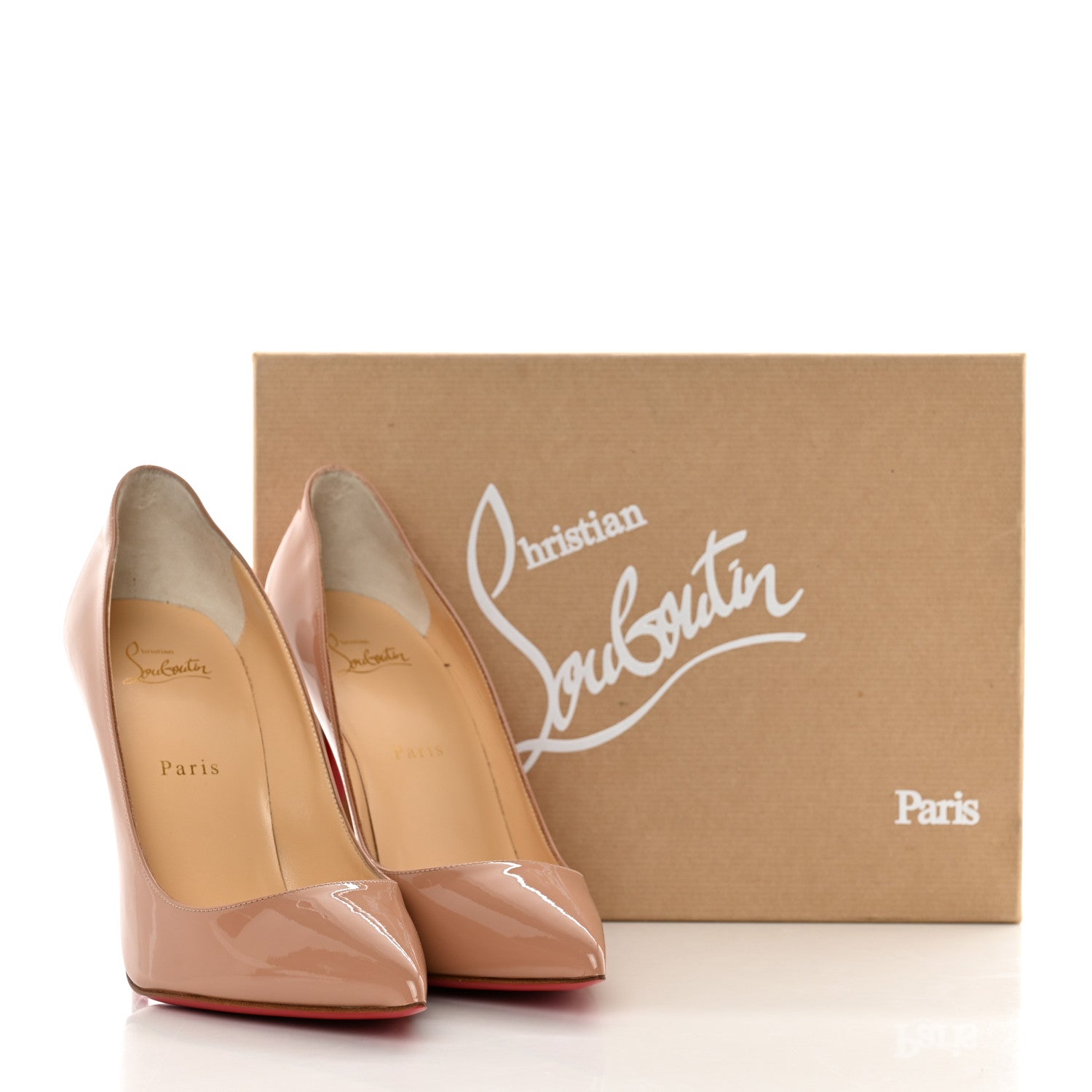Christian Louboutin Patent Pigalle Follies 100 Pumps 40 Nude 9 of 9