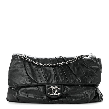 Chanel Glazed Calfskin Twisted Maxi Flap Black 1 of 19