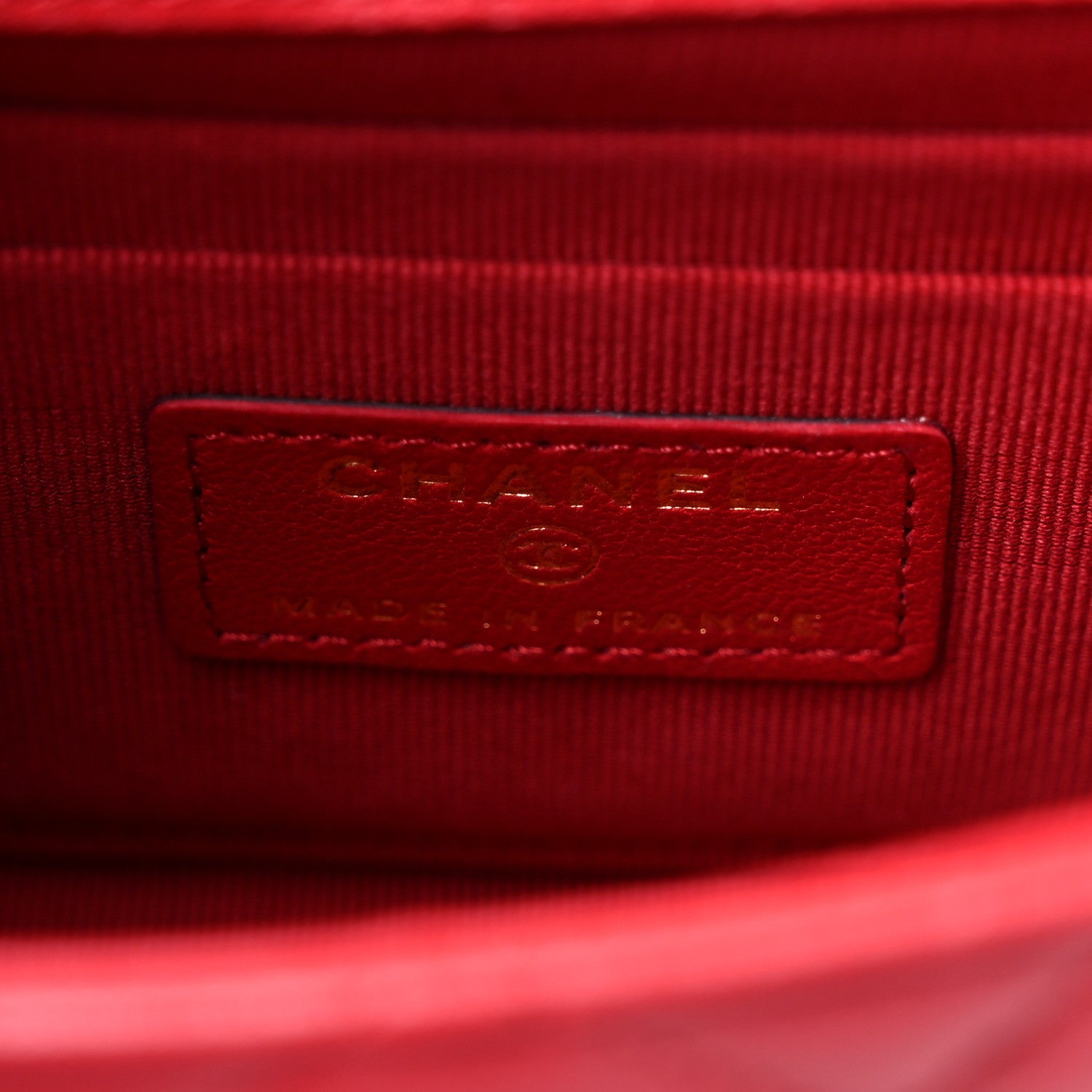 Chanel Lambskin Quilted Top Handle Flap Clutch With Chain Red 6 of 10