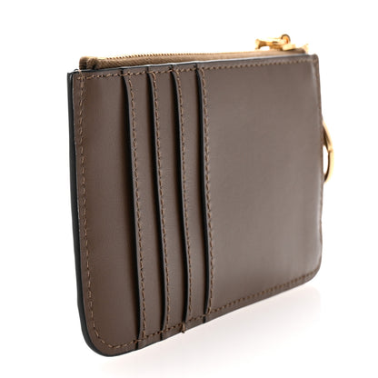 Fendi Vitello Soft F is Fendi Bi-Color FF 1974 Embossed Key Case Pouch Maya Black 3 of 6