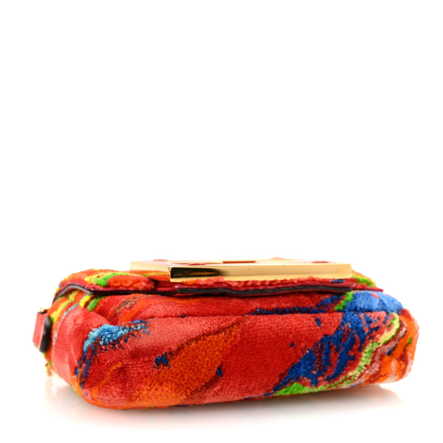 Velvet Tappetino Marble Nano Maxi Buckle Baguette Charm Rosso Multicolor