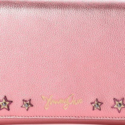 Jimmy Choo Metallic Calfskin Studded Crossbody Bag Pink 7 of 11