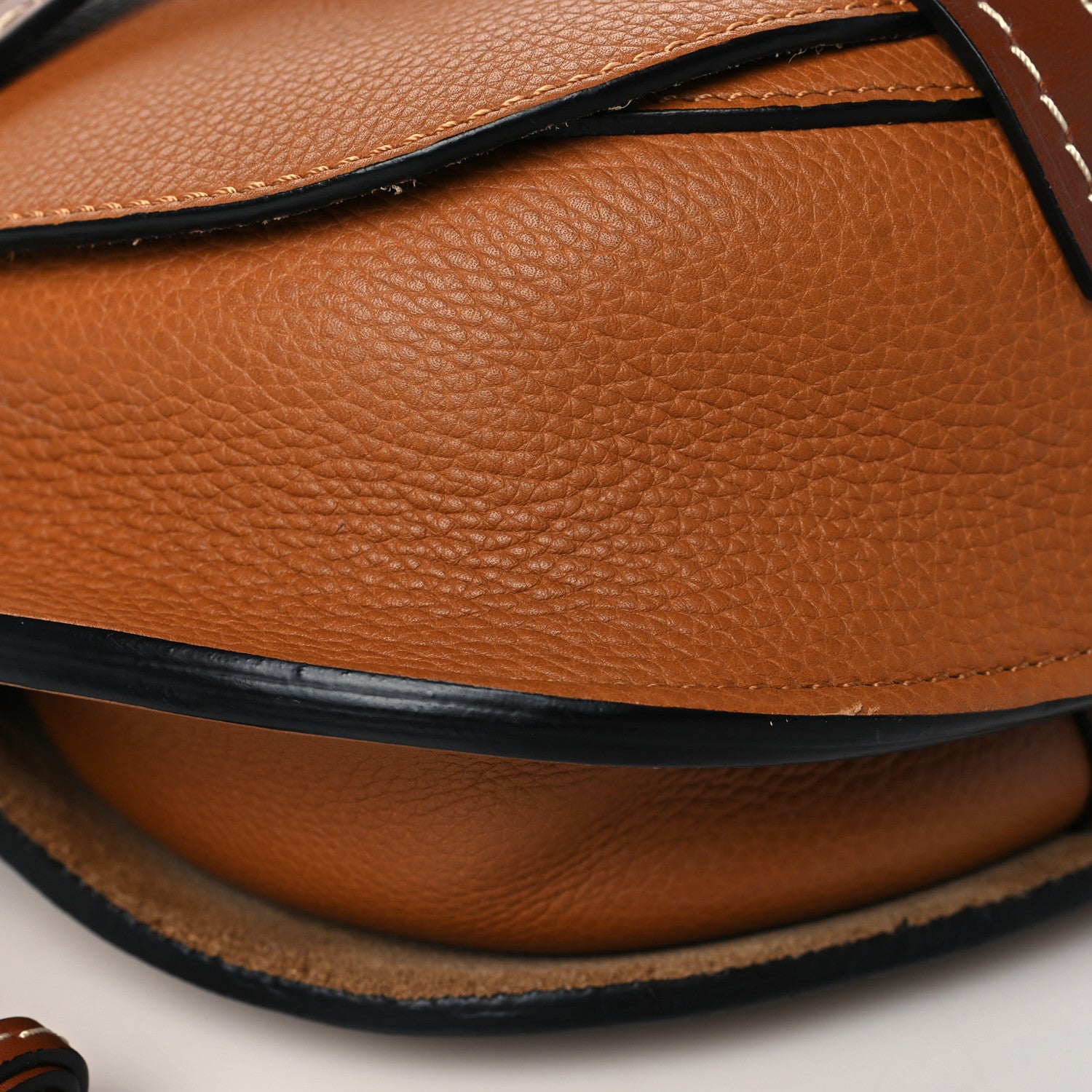 Loewe Grained Calfskin Small Gate Crossbody Bag Caramel Pecan 9 of 10