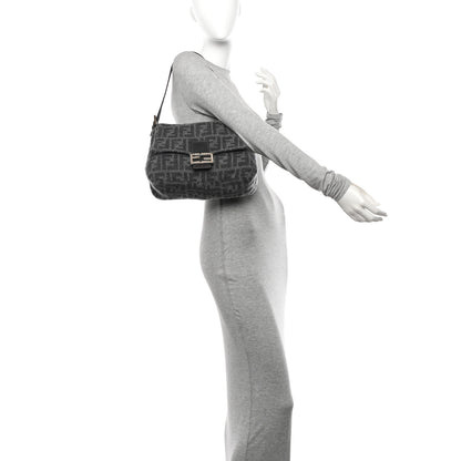 Fendi Wool Zucca Mama Baguette Grey 2 of 9