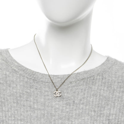 Chanel Crystal Timeless CC Necklace Silver 2 of 4