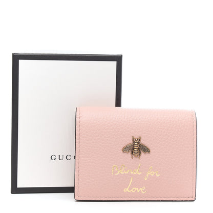 Gucci Cellarius Calfskin Blind for Love Animalier Card Case Perfect Pink 7 of 7