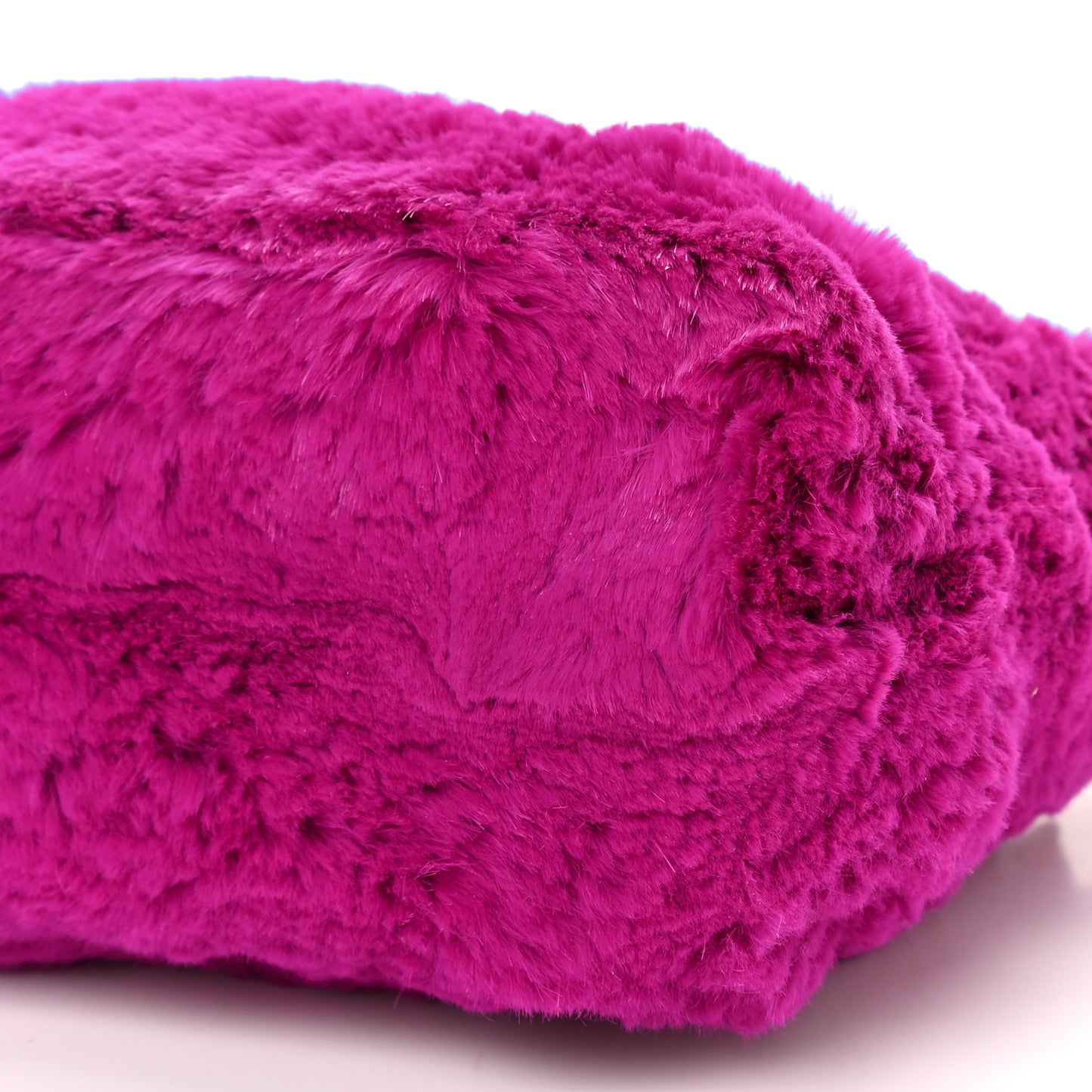 Rabbit Fur Shoulder Bag Fuchsia