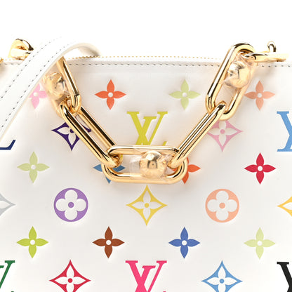 Louis Vuitton LV x TM Lambskin Embossed Monogram Coussin PM White Multicolor 9 of 13