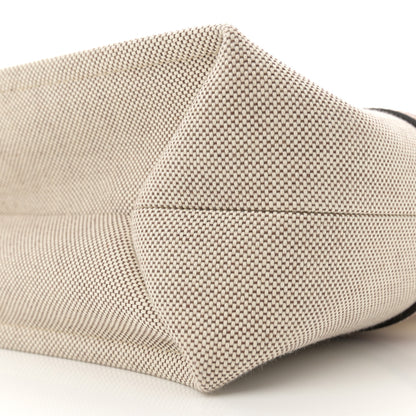 Chloe Cotton Calfskin Large Woody Ribbon Tote White Brown 9 of 10