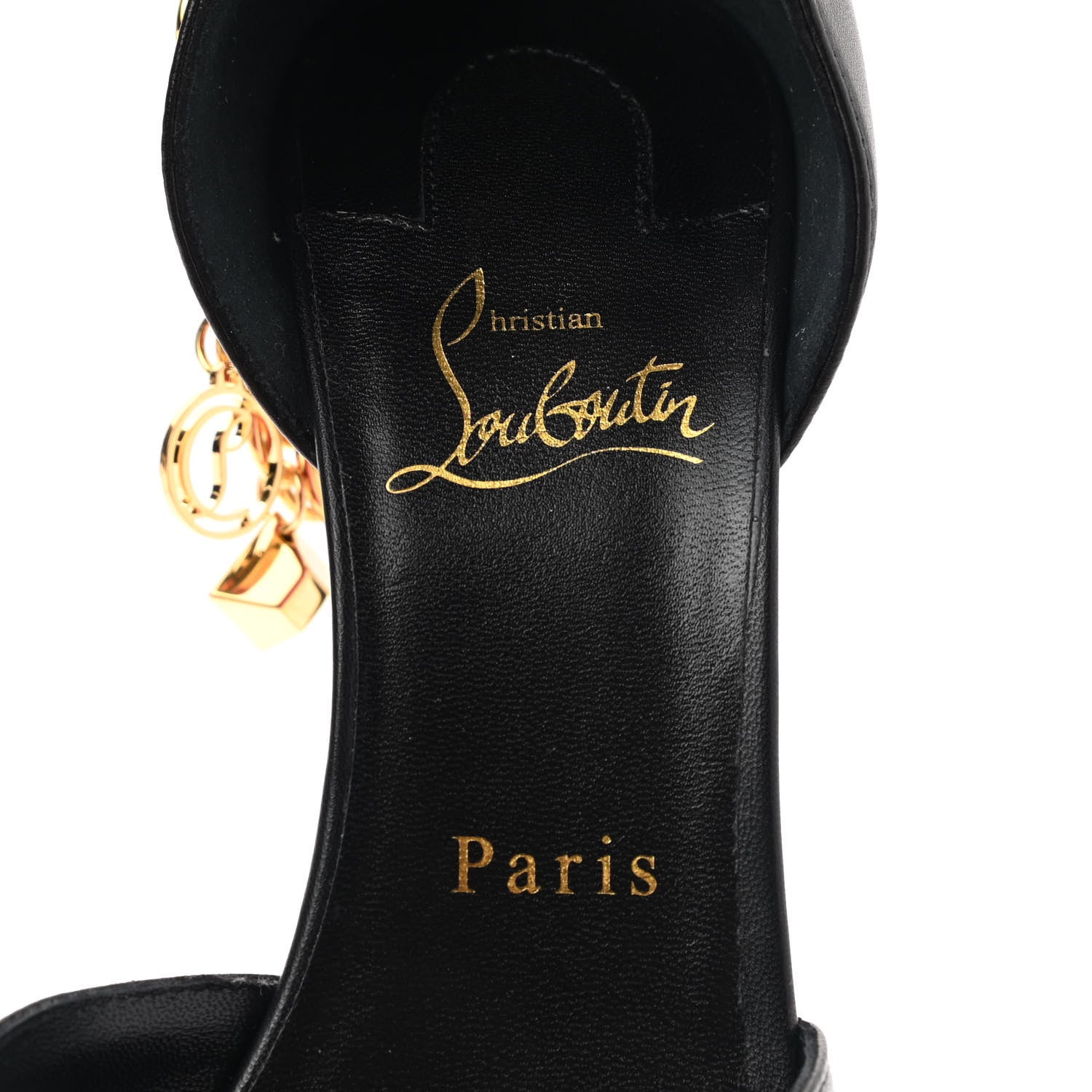 Christian Louboutin Kid Gourmi 100 Pump 40 Black Gold 7 of 7