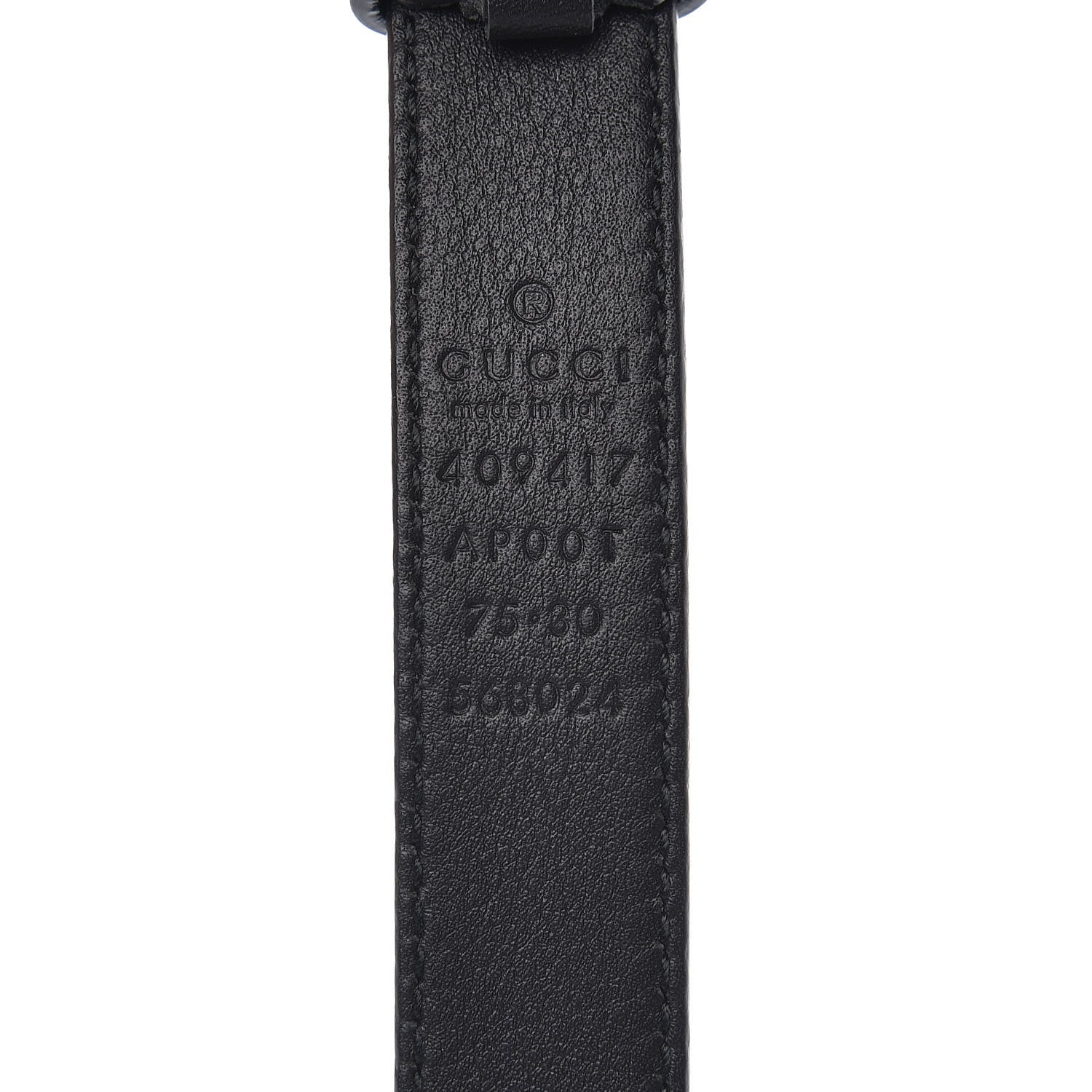 Gucci Calfskin Double G 20mm Belt 75 30 Black 4 of 7