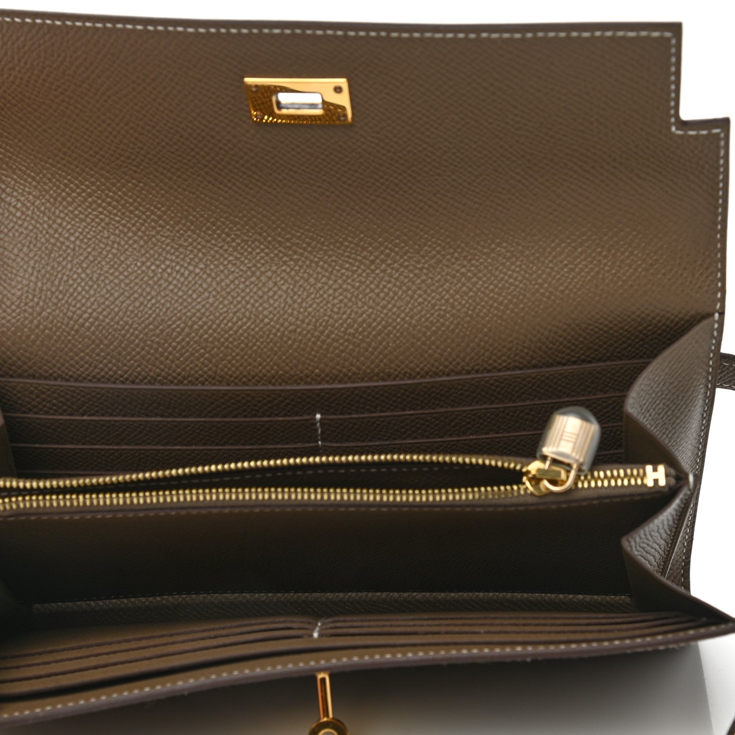 Hermes Epsom Kelly Longue Wallet Etoupe 6 of 8
