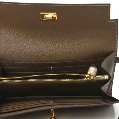 Hermes Epsom Kelly Longue Wallet Etoupe 6 of 8