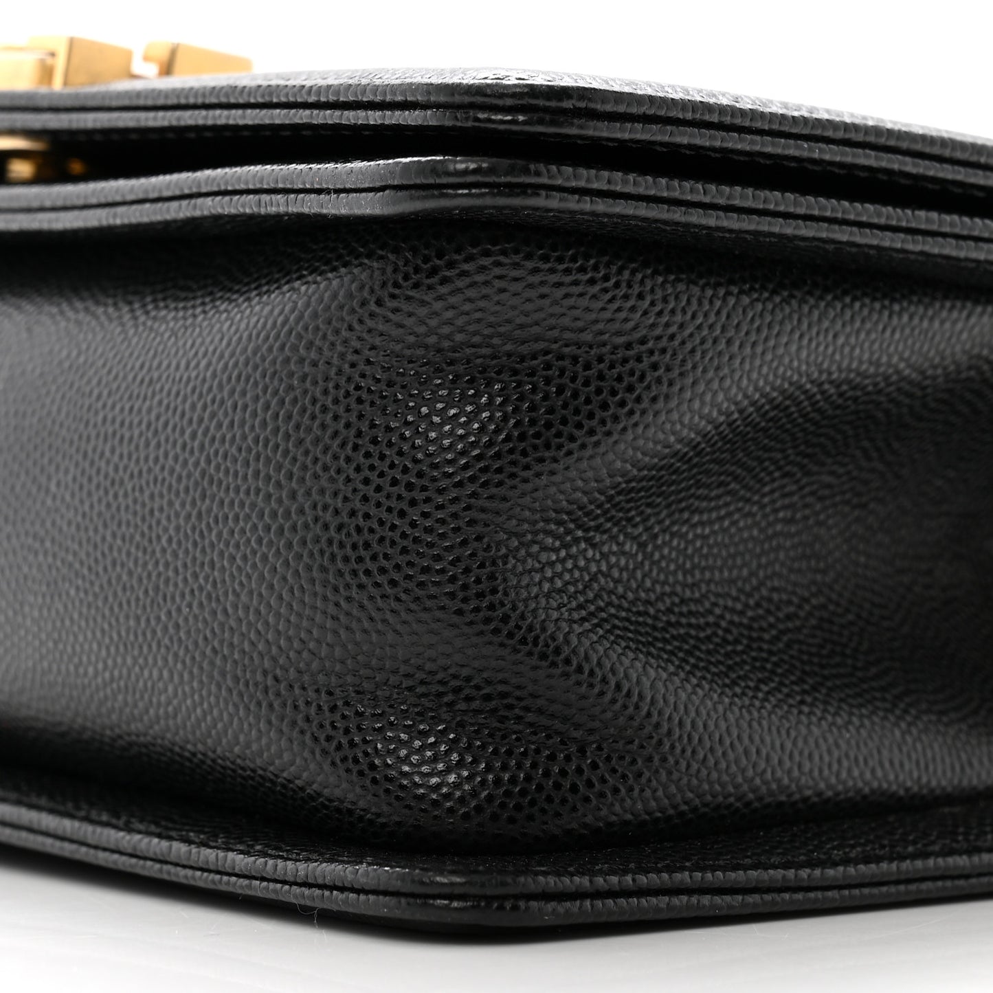 Caviar Quilted Small Boy Flap Black