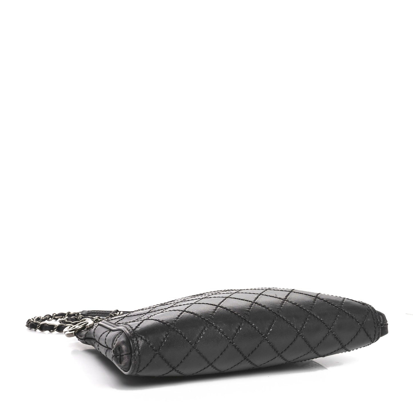 Calfskin Wild Stitch Small Shopping Tote Black