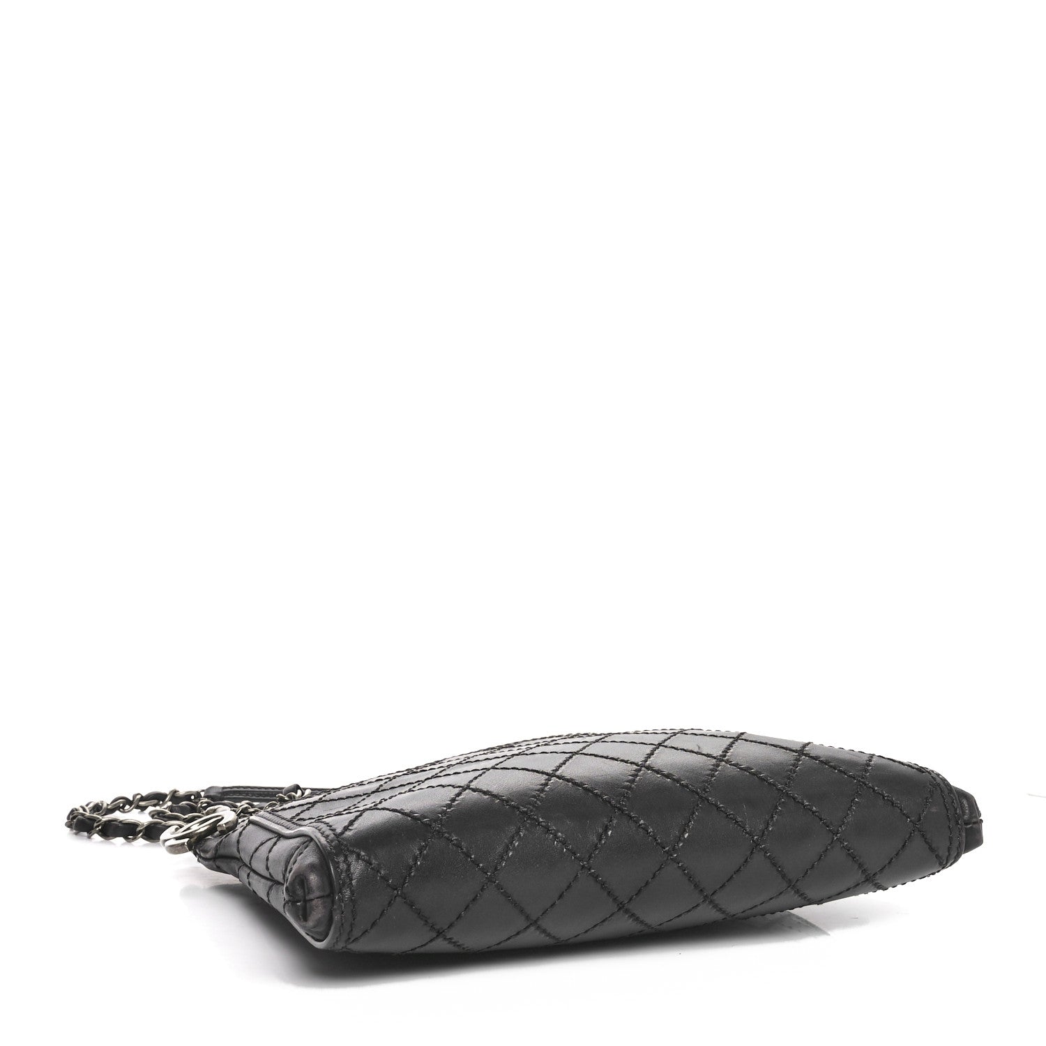 Chanel Calfskin Wild Stitch Small Shopping Tote Black 4 of 10