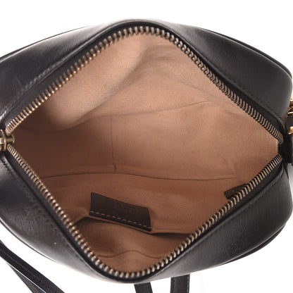 Gucci Calfskin Matelasse Mini GG Marmont Chain Shoulder Bag Black 5 of 7