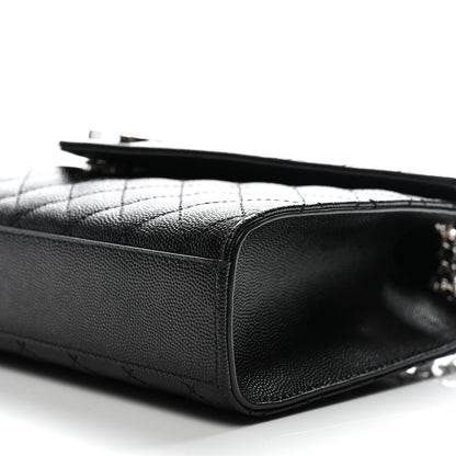 Saint Laurent Grain De Poudre Textured Mixed Matelasse Triquilt Medium Monogram Satchel Black 11 of 11