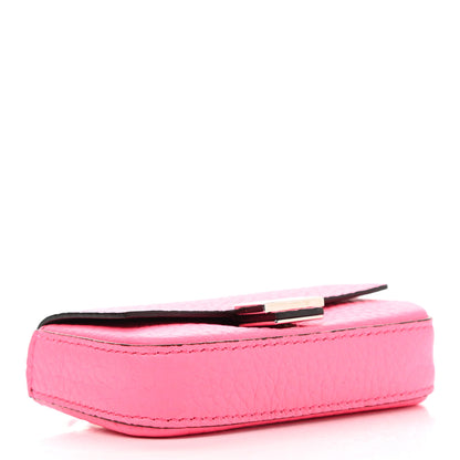 Fendi Cuoio Romano Micro Baguette Charm Rosa Fluo 4 of 7