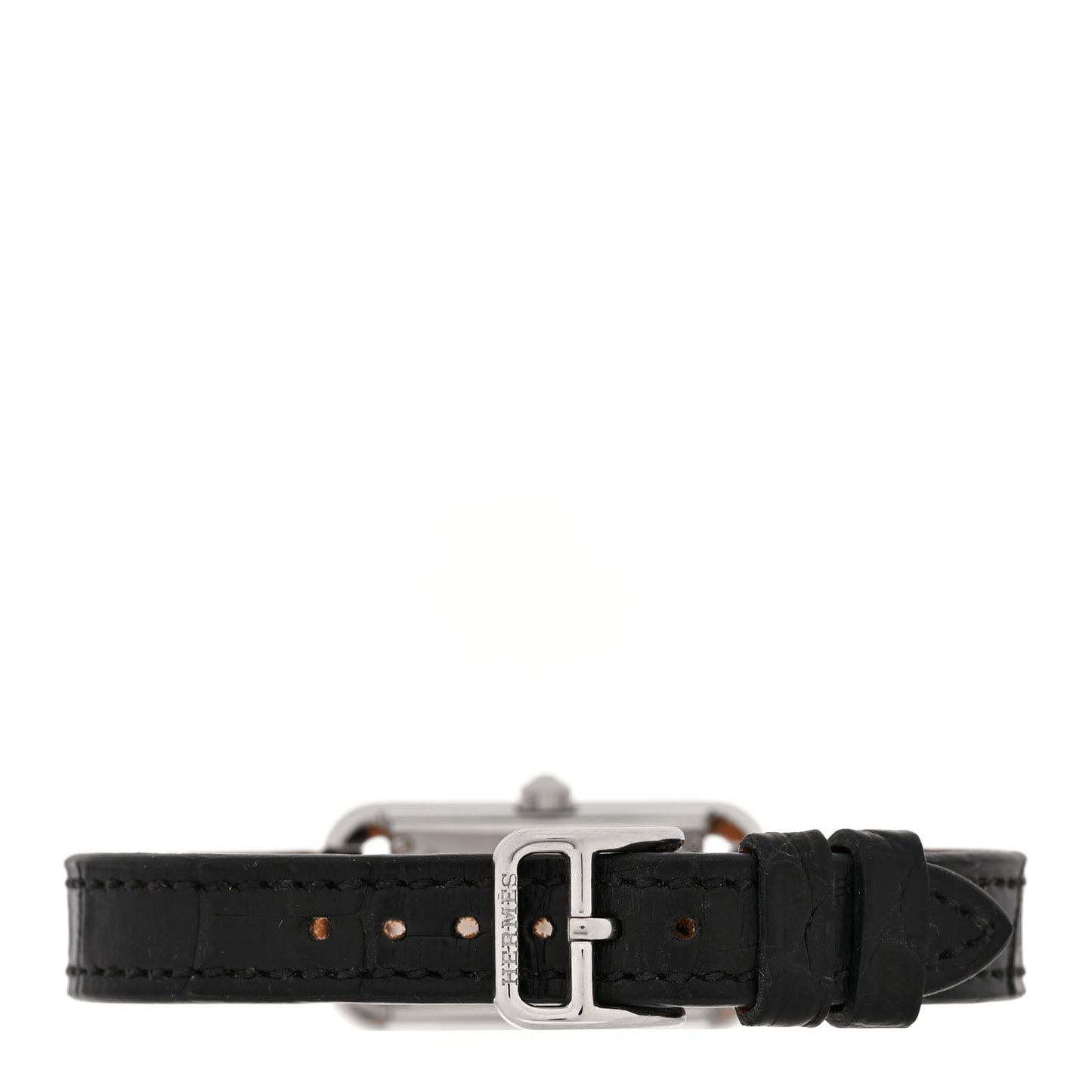 Stainless Steel Alligator Diamond 17mm Nantucket Quartz Watch Mauve Pale Noir