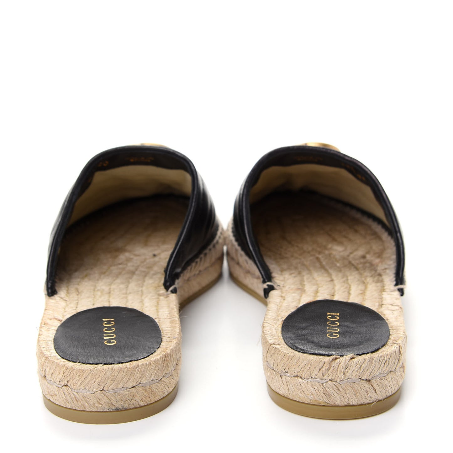 Nappa Matelasse GG Marmont Espadrille Slippers 38 Black