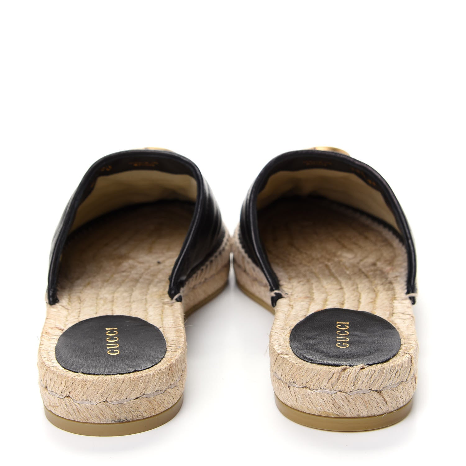 Gucci Nappa Matelasse GG Marmont Espadrille Slippers 38 Black 7 of 11