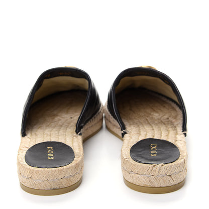 Gucci Nappa Matelasse GG Marmont Espadrille Slippers 38 Black 7 of 11