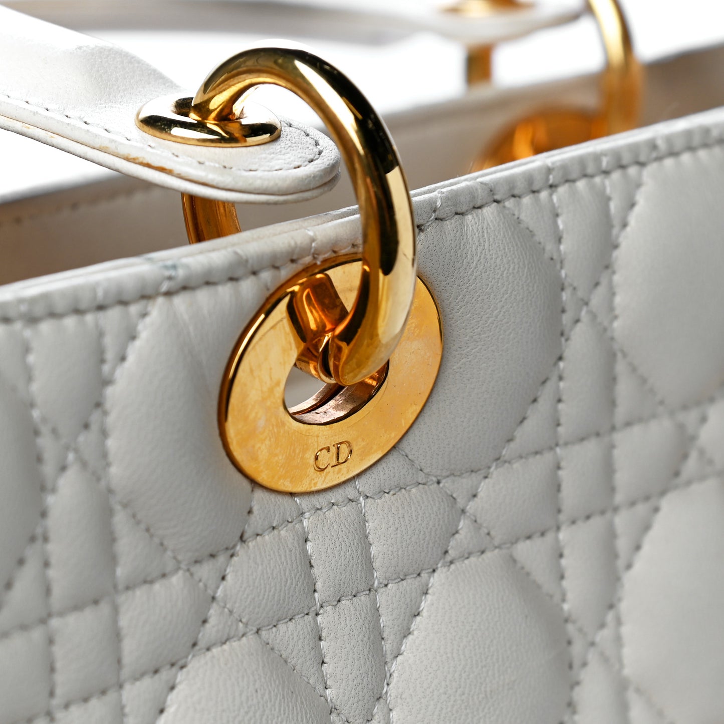 Lambskin Cannage Large Lady Dior Light Beige