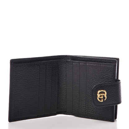 Gucci Dollar Calfskin GG Marmont French Wallet Black 5 of 9