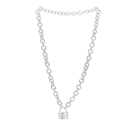 Tiffany Sterling Silver 1837 Lock Charm Necklace 3 of 4