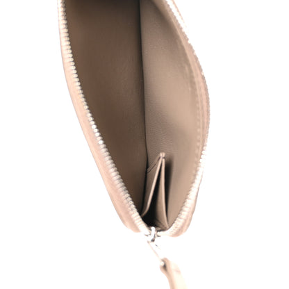 Loro Piana Grained Calfskin Extra Zip Pouch Warm Mastic 5 of 7